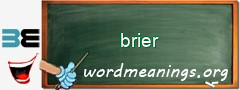 WordMeaning blackboard for brier